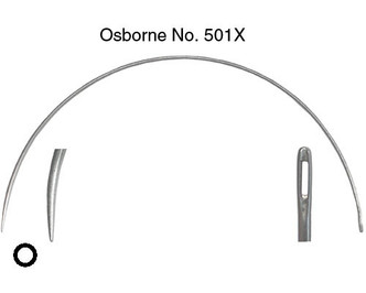 CS Osborne 3" Curved Round Point Needle - Extra Light