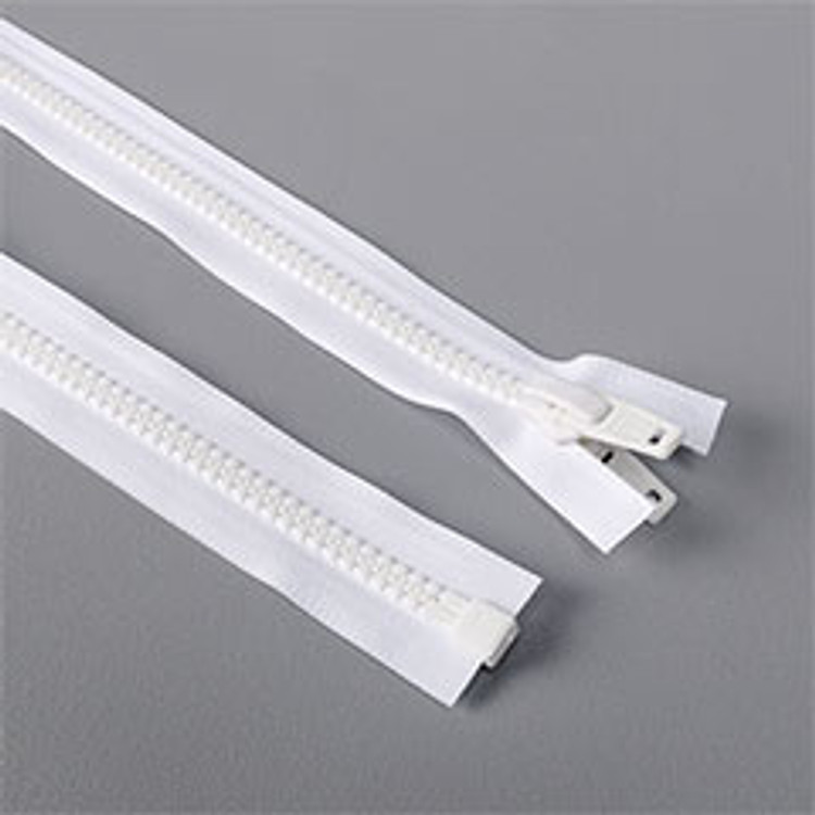 #10 Marine Delrin Zipper 24" Long - White