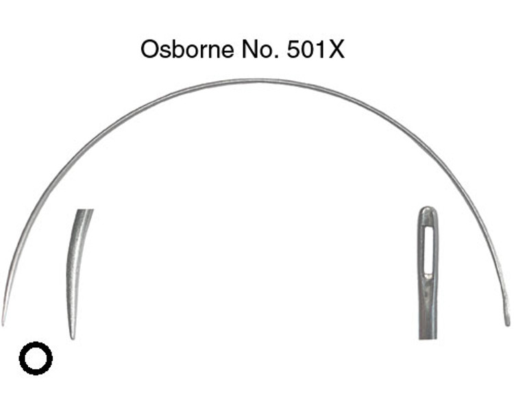 CS Osborne 2.5" Curved Round Point Needle - Extra Light