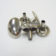 Snap Fastener Button Cap - 1/4" Stem - Stainless Steel