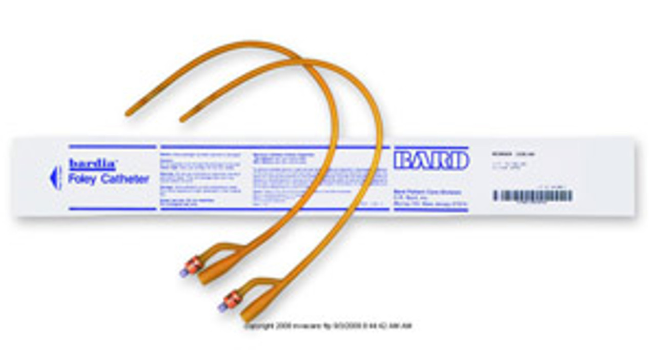BARDIA&trade; Silicone Elastomer Latex Foley Catheter - Sterile BRD123514ACS