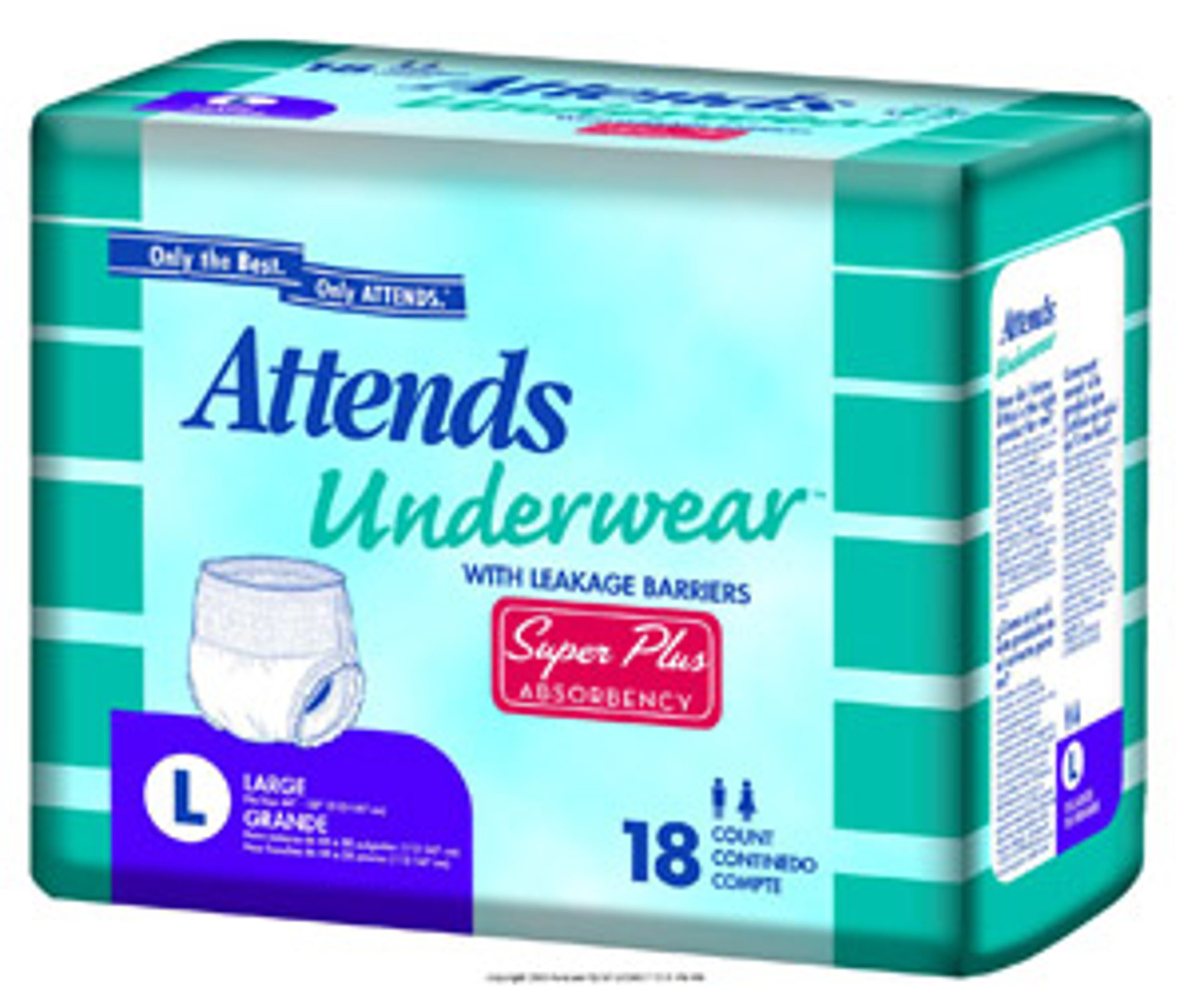 Attends® Underwear&trade; Super Plus Absorbency with Leakage Barriers PNGAPP0740PK