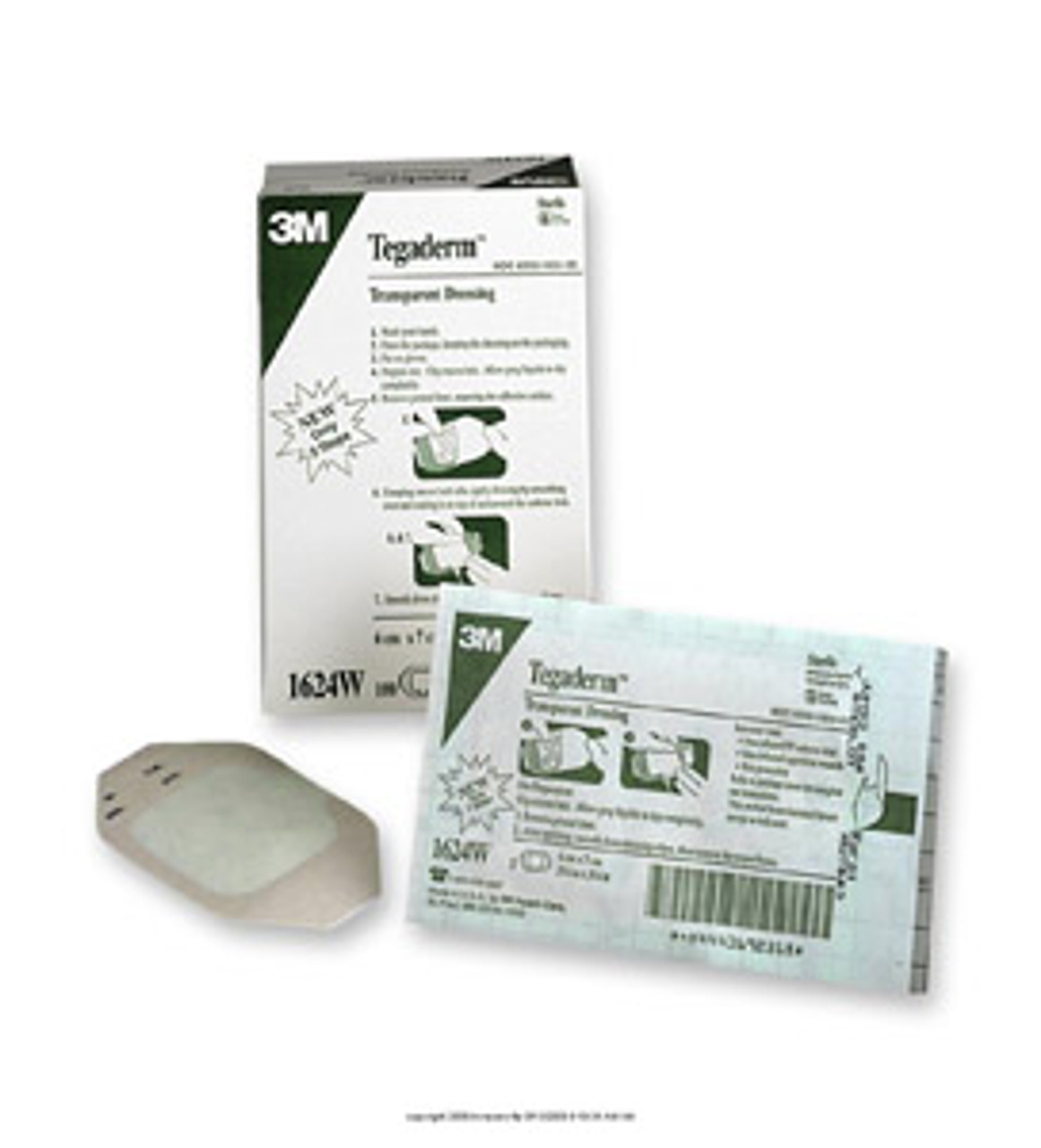 3m&trade; Tegaderm&trade; Transparent Film Dressing MMM1624WBX