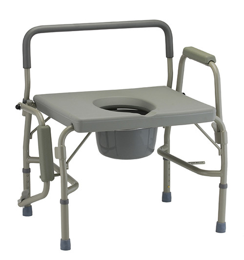 Heavy Duty Drop-Arm Commode (500 lb. Weight Capacity)