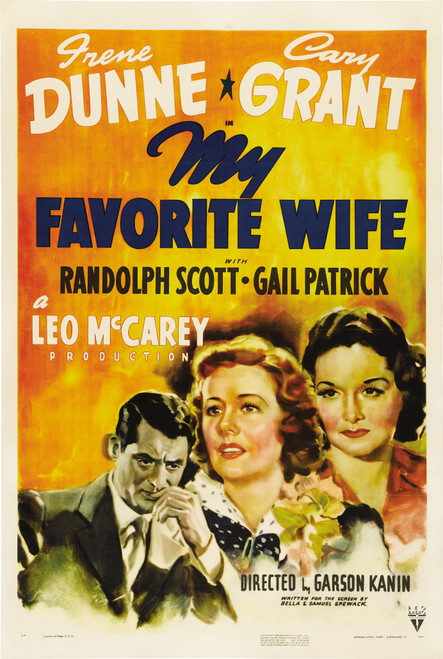 My Favorite Wife (1940) - Cary Grant  Colorized Version