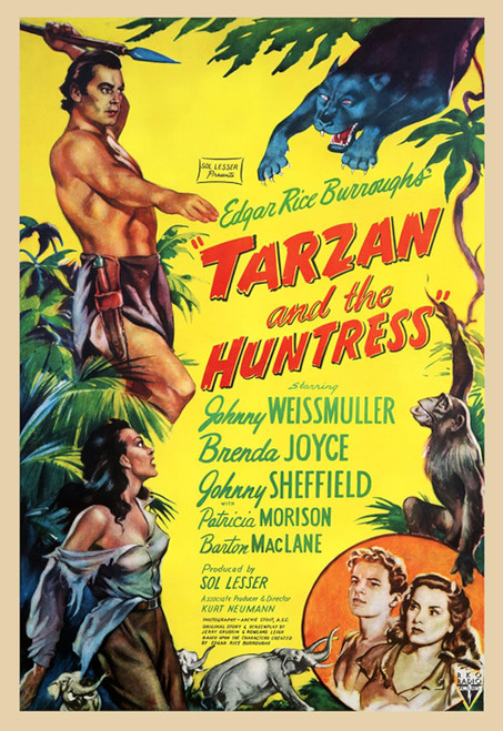 Tarzan And The Huntress (1947) - Johnny Weissmuller  Colorized Version
