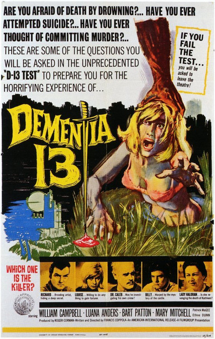 Dementia 13 (1963) - William Campbell Colorized Version DVD