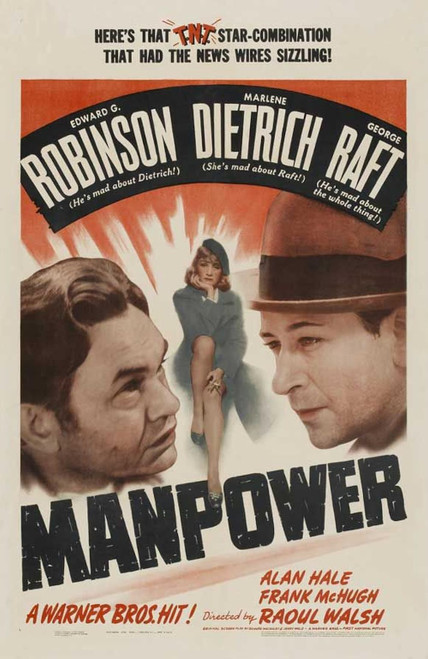 Manpower (1941) - Edward G. Robinson  Colorized Version