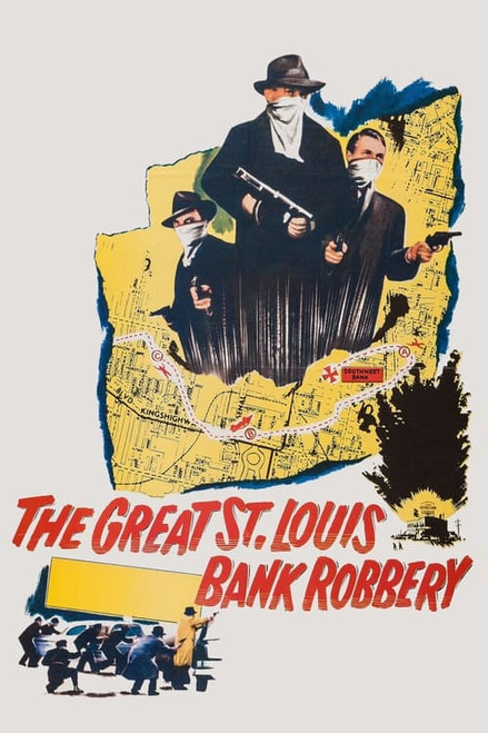 The Great St. Louis Bank Robbery (1959) - Steve McQueen  Colorized Version