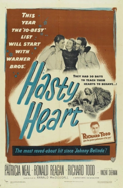 Hasty Heart (1949) - Ronald Reagan  DVD Hasty Heart (1949) - Ronald Reagan  DVD