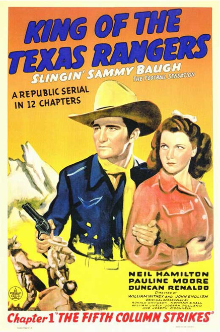 King Of The Texas Rangers (1941) : The Complete Serial  - Sammy Baugh (2 DVD Set) King Of The Texas Rangers (1941) : The Complete Serial  - Sammy Baugh (2 DVD Set)