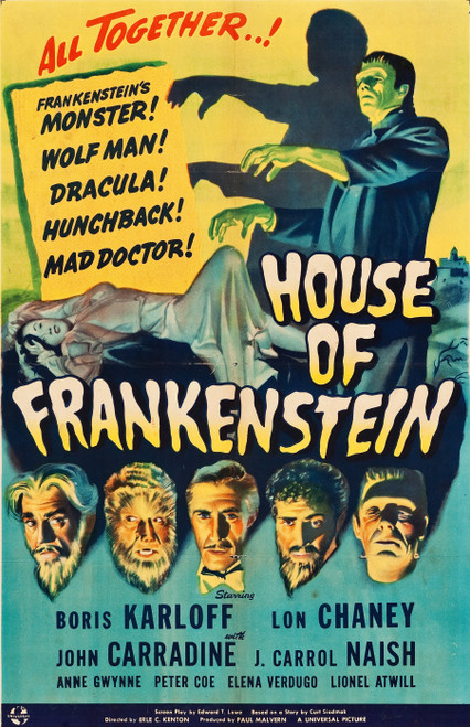 House Of Frankenstein (1944) - Boris Karloff DVD Colorized Version House Of Frankenstein (1944) - Boris Karloff DVD Colorized Version