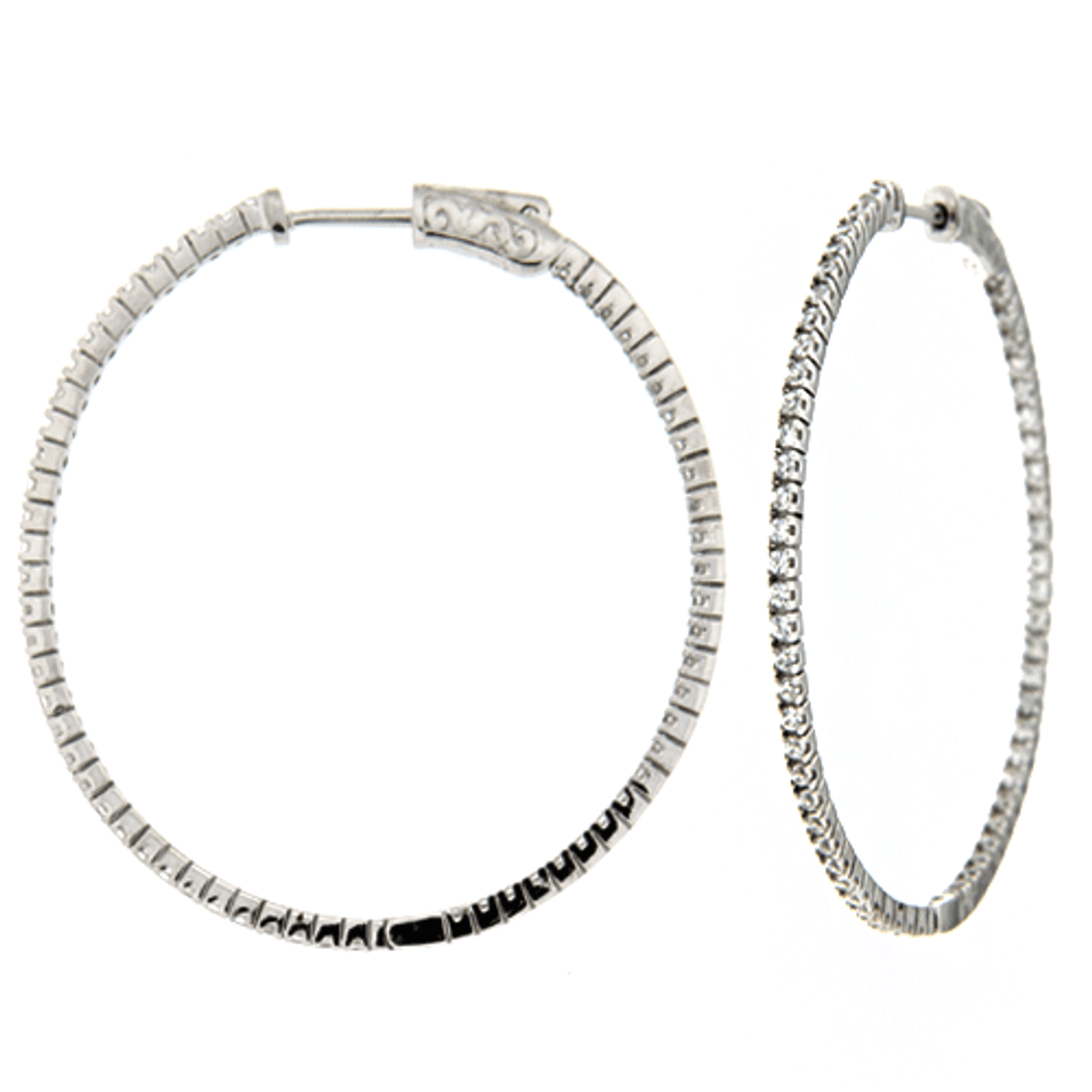 Large Classic Silver Hoop | Silver Hoops | Statement Hoop Earrings | –  Betty and Biddy