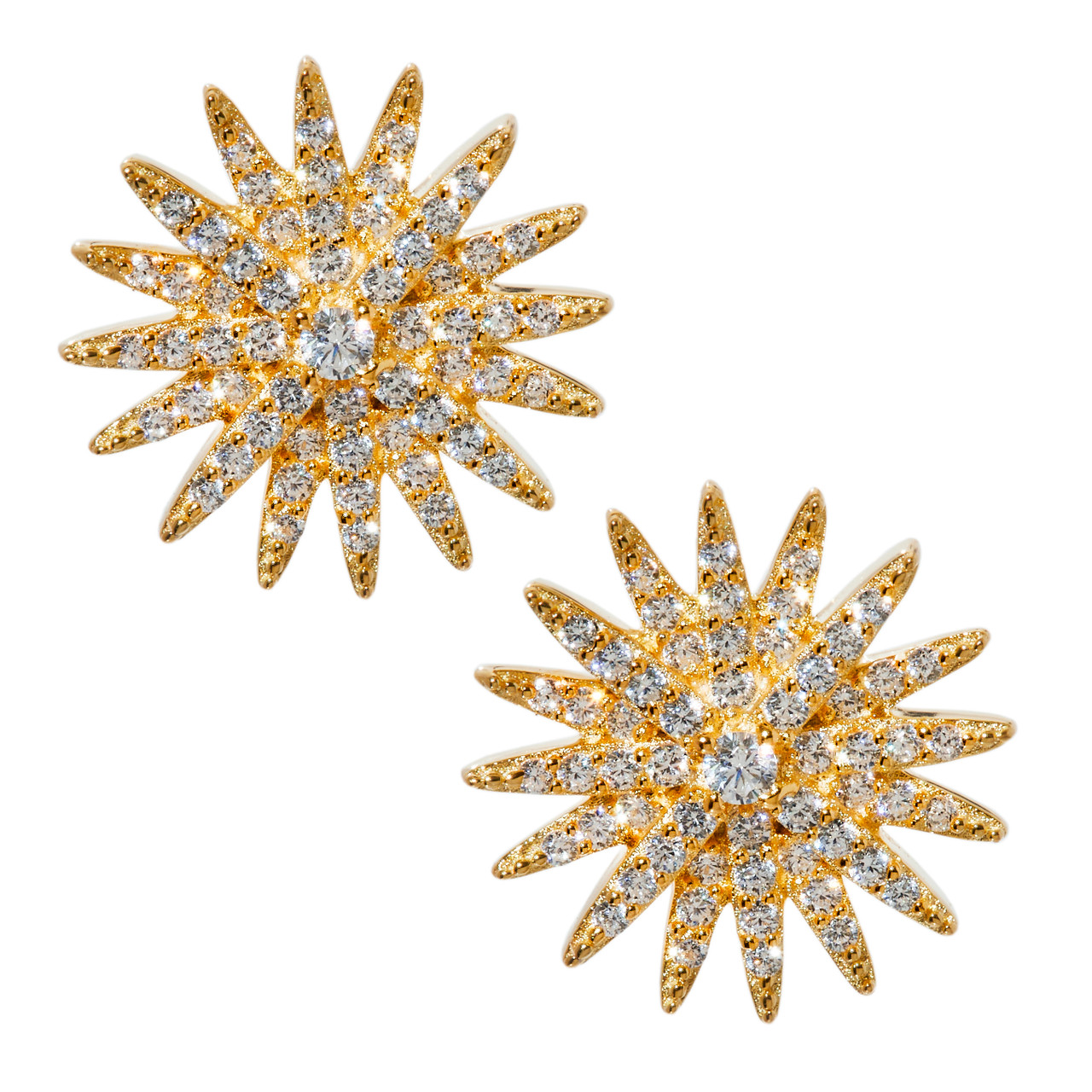 Starburst earrings gold Clearance