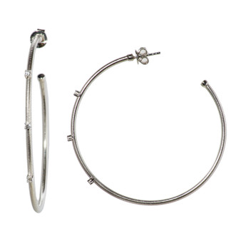 Silver Large Hoop Earrings