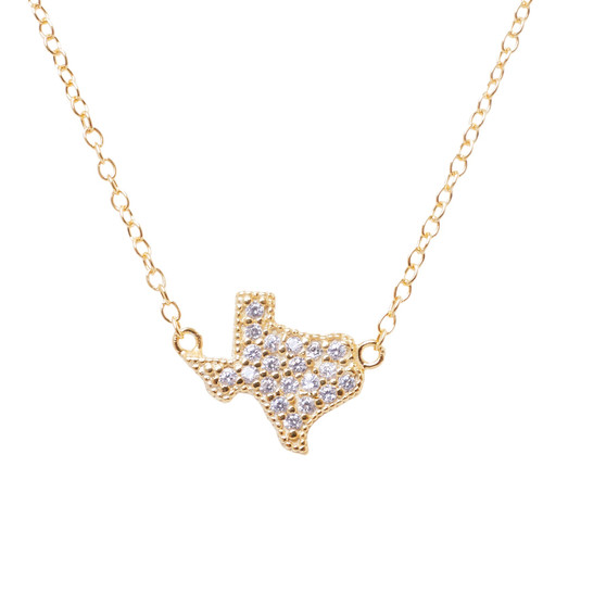 Gold Texas Stone Necklace