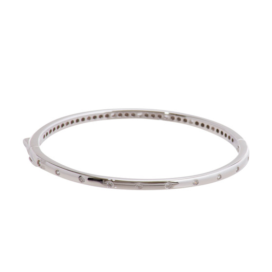 Sterling Silver Bangle with Gemstones
