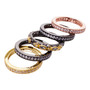 Stackable rings - five gold black rose gold design