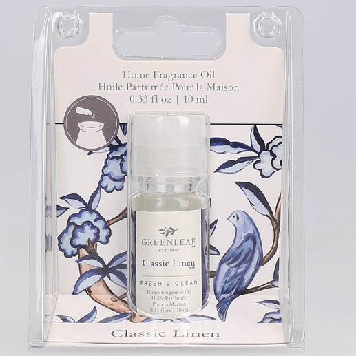 Greenleaf Home Fragrance Oil 0.33 Oz. Classic Linen Gifts with 1 Y & 2 Z's