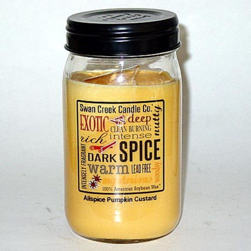 Swan Creek 100% Soy 24 Oz. Jar Candle - Allspice Pumpkin Custard