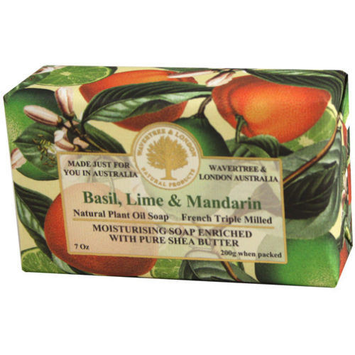 Australian Soapworks Wavertree & London 200g Soap - Basil Lime & Mandarin