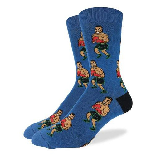 Good Luck Sock Men's King Size Crew Socks - Mike Tyson Punch-Out!!