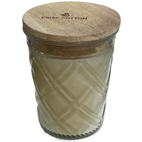 Swan Creek 100% Soy 12 Oz. Timeless Jar Candle - Crisp Cotton
