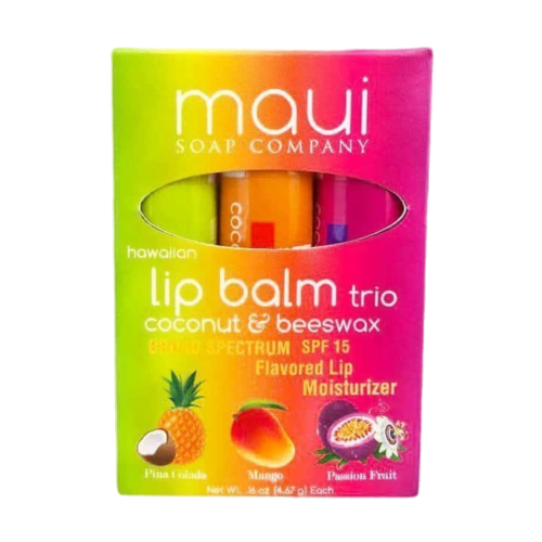 Maui Soap Company Hawaiian Lip Balm 3-Pack SPF15