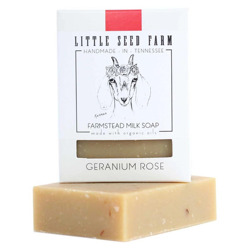 Little Seed Farm Goat's Milk Soap 4.75 Oz. - Geranium Rose