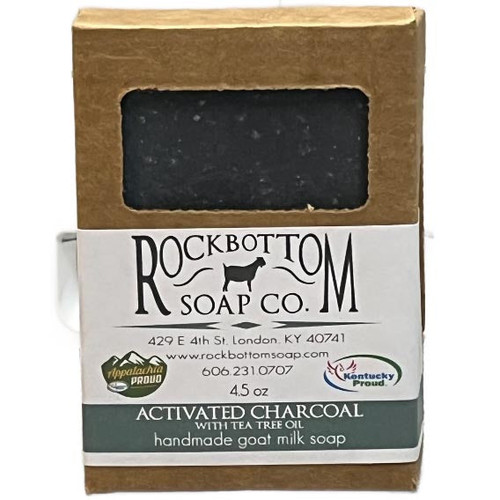 Rock Bottom Goat Milk Soap 4.5 Oz. - Tea Tree Charcoal