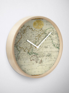 Clock - Captain James Cook's Map (8024) Clock - Captain James Cook's Map (8024)