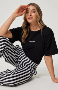 Marlie Tshirt - Black FRONT (10200-10203) & Lucy Trouser - Black&White (10204-10207) Marlie Tshirt - Black FRONT (10200-10203) & Lucy Trouser - Black&White (10204-10207)