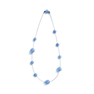 Cobalt Blue Bubble Steel Necklace
