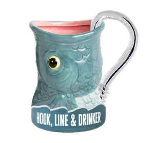 Hook, Line & Drinker Novelty Mug (18oz) (015259) Hook, Line & Drinker Novelty Mug (18oz) (015259)