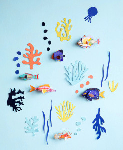 3D Wall Art - Ocean Animals | Sea Creatures (015249-015255) 3D Wall Art - Ocean Animals | Sea Creatures (015249-015255)