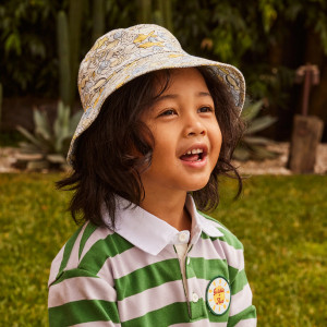 Blue/Yellow Fish Mario Bucket Hat (Kids - 52cm) (015448) Blue/Yellow Fish Mario Bucket Hat (Kids - 52cm) (015448)