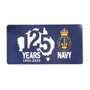 Navy - 125 Years For Our Nation PVC Sticker (016177)