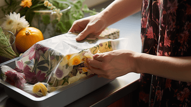Reusable Storage Wrap Sustainable Organic Fruit Vegetable Cheese