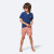 Beach Shorts - Striped Orange Fish (Kids) (10111-10114)