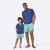 Beach Shorts - Sky & Yellow Starfish Print (Adult & Kids) (10135-10142) Beach Shorts - Sky & Yellow Starfish Print (Adult & Kids) (10135-10142)