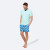 Beach Shorts - Navy & Aqua Whale Print (Adult) (10175-10177)