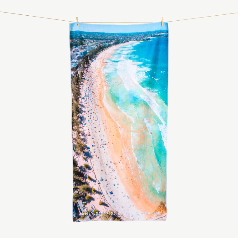 Microfibre Beach Towel - Manly Layers (9483)