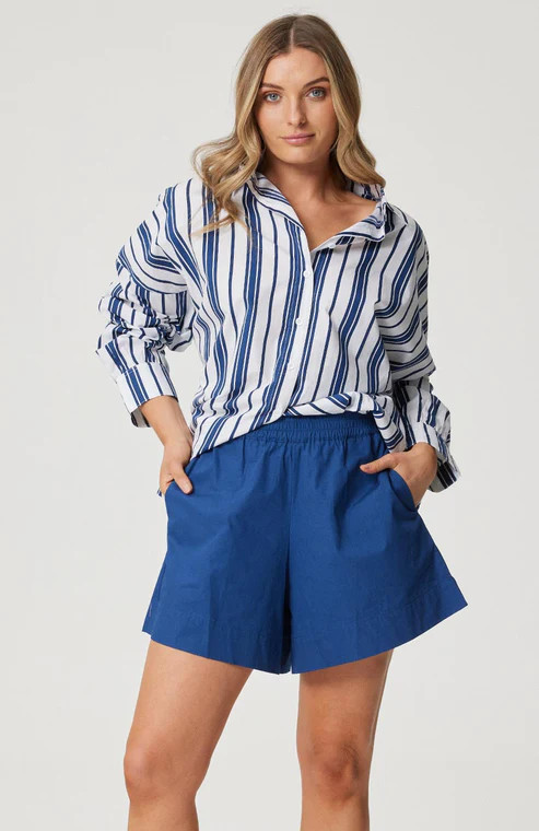 Tammy Shirt - French Navy Blue FRONT (10217-10221)