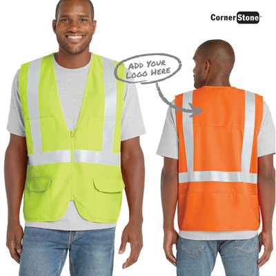 CornerStone® - ANSI 107 Class 2 Mesh Back Safety Vest