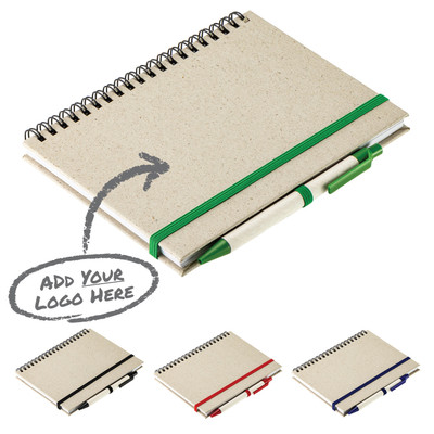 Prairie Fragrant Grass Recycled Spiral Notebook with Pen