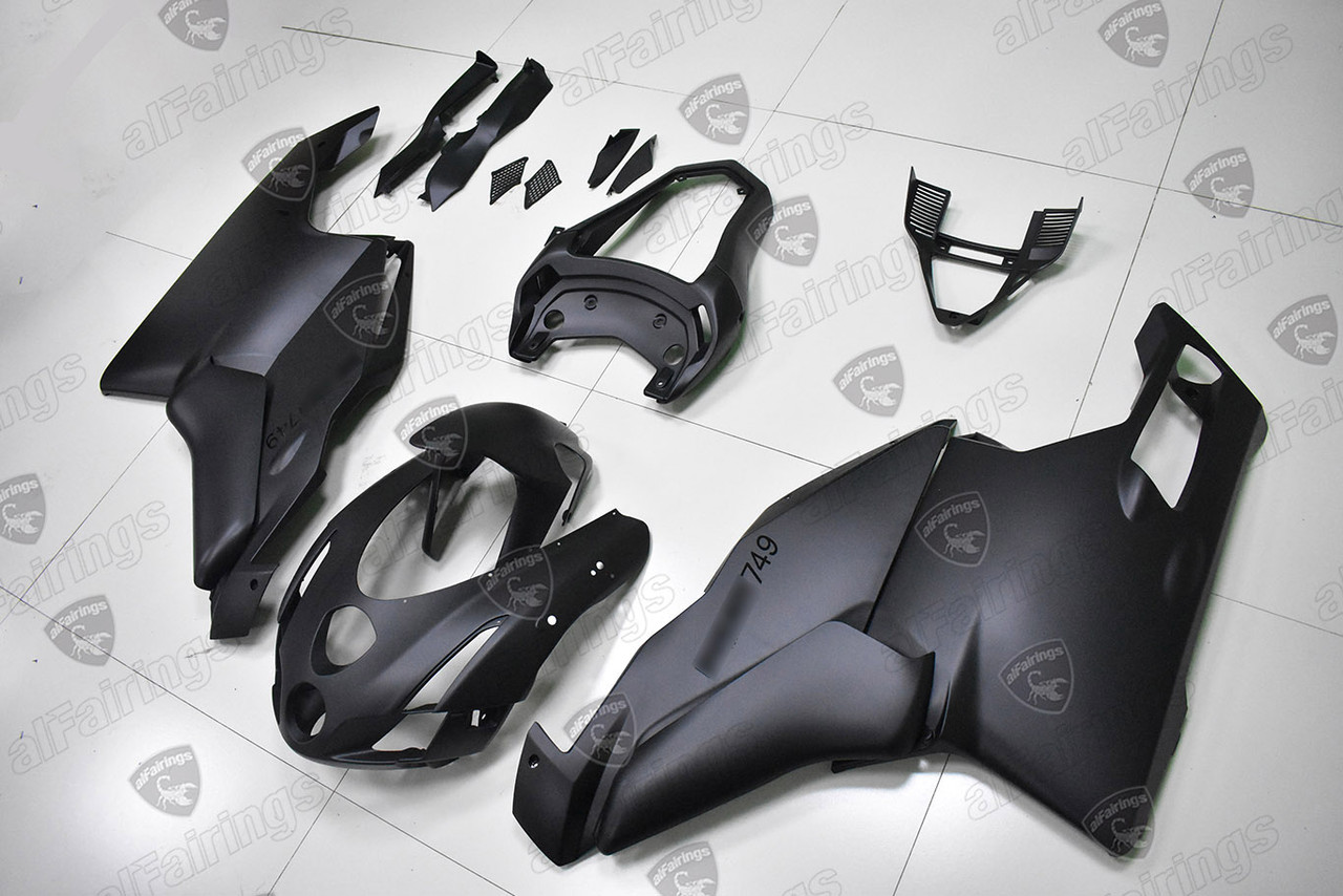 Ducati 749/999 Matte Black Metallic Fairing Kit - Direct Bolt-On