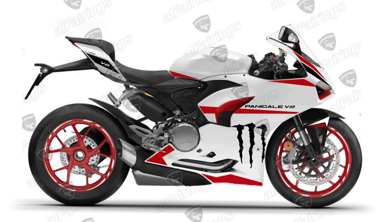 2020 2024 Panigale V2 Arctic White Monster Fairing Kit Direct Bolt On 2020 2024 Panigale V2 Arctic White Monster Fairing Kit Direct Bolt On