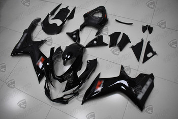 Suzuki GSX-R600/750 metallic gloss black fairing kits