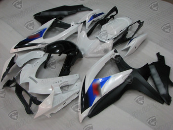 2008 2009 2010 gsxr 600/750 white/black fairing kit