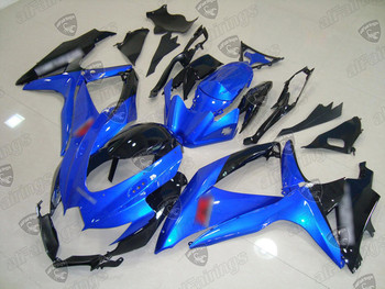 2008 2009 2010 gsxr 600/750 blue/black fairing kits